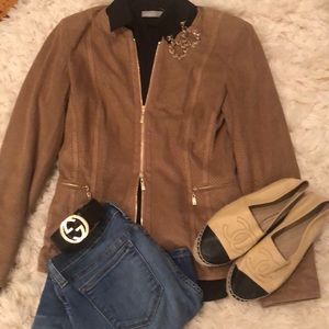 Basler Black Label Faux Suede Perforated Jacket